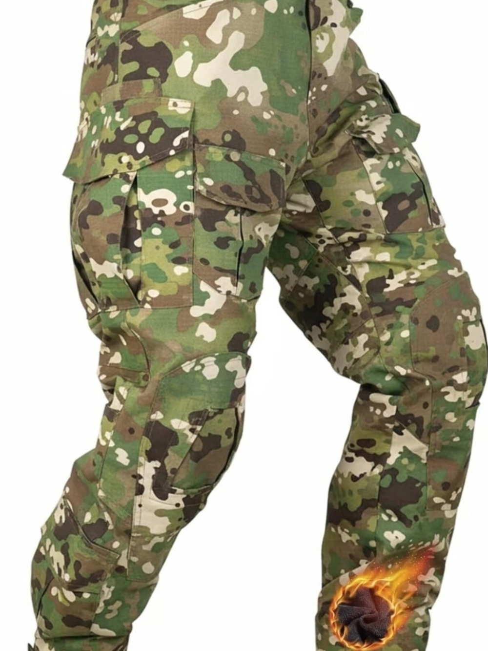 Tactical Camo Cargo Pants - Green Multi